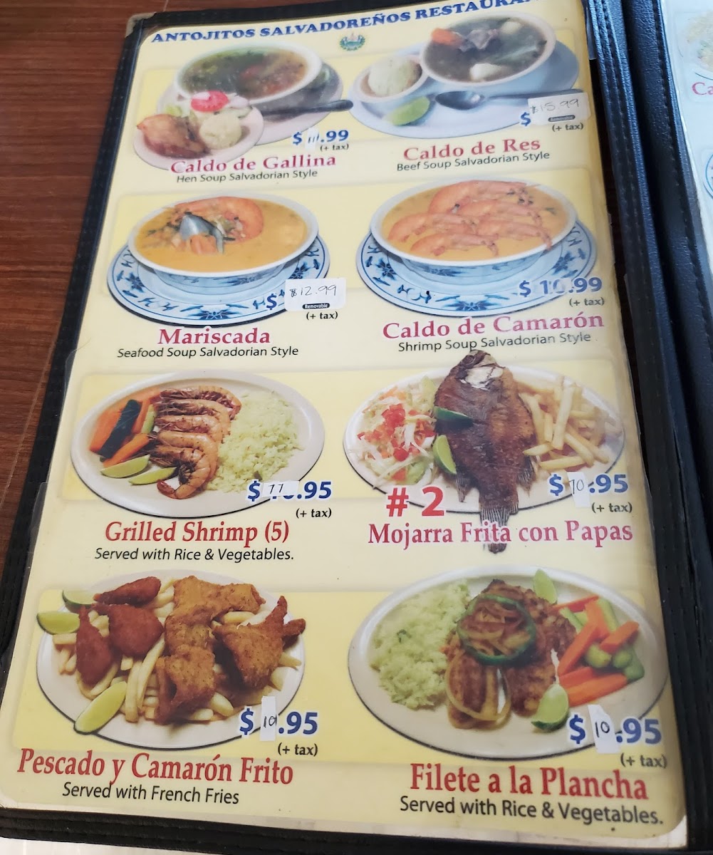 Antojitos Salvadorenos Menu - Image 1